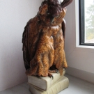 Antike große Porzellanfigur eines UHU, Scheibe Alsbach, KEIN RAUCHVERZEHRER !