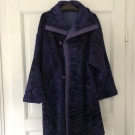 rattenscharfer persianer mantel in lila 80er jahre pelz persianerschaf