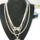 Konvolut  5 Ketten  925 er Silber,und ein Magnetverschluss 925 er Silber