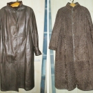 Schöner Ledermantel mit Persianer Futter - Wendemantel