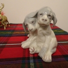 Sehr schönes Hunde Paar Porzellanfigur Porzellan, Antiquität Hummel Goebel ähnl.