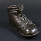 Metall Galvano Figur Kinderschuh um 1920 (H709)