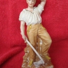 Wunderschöne alte Porzellanfigur-Biskuitporzellan-Holzfäller-Heubach--Thüringen