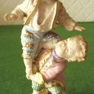 ANTIQUE BISQUE FIGURE VION & BAURY TWO YOUNG BOYS PLAYING STUNNING DETAIL c 1870