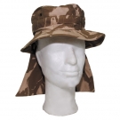 Brit. Combat Buschhut, Nackenschutz, DP desert, gebr.