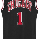 Chicago Bulls Youth Jersey #1 Derrick Rose Printed NBA Adidas Official Black