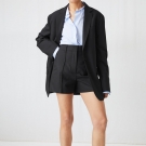 Stretch Wool Oversized Blazer