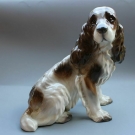 Große Figur Goldscheider Wien Hund Cocker Spaniel