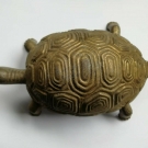 Aschenbecher Schildkröte Metall Messing ca. 19cm