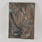 i56b21- Bronze Relief Albrecht Dürer betende Hände