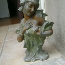  Ancien Buste de femme   en regule  signé  A.FORETAY