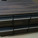 Kassettenbox aus Holz  - 6 Schubladen für 96 Musikkassetten -