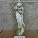 Antique Austrian Amphora Porcelain Turn Wien Lady Figurine Singing