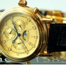 Calvaneo "ESTEMIA GOLD" Diamanten besetzte Kalender-Mondphase, Ronda 706 Uhrwerk