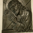 große BRONZE Relief Platte Jesus antik