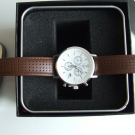 DETOMASO MILANO Herrenuhr Chronograph Edelstahl Weiß