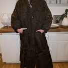 Swakara Persianer Braun Wendemantel Leder Camel Top!!! Gr. 40/42