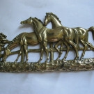 Messing Harkenleiste mit Pferdemotiv
