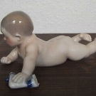 DEKORATIVE PORZELLANFIGUR "NACKTES BABY" NR.112 VON ROYAL-COPENHAGEN  #7473