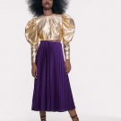 METALLIC-EFFECT CROPPED BLOUSE