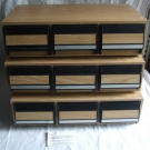 3 x DEJA Kassetten Cabinet Holz-Compact-Kassettenbox Aufbewahrung
