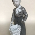 Gebruder Heubach Porcelain Figurine - Dutch Boy with Basket
