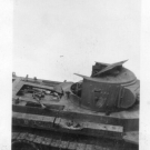 Salla Finnland Lappland Grenze Russland Ostfront Beute Panzer BT5 Tank Treffer