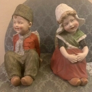 Antique German Heubach Bisque Figurines Boy And Girl Rare