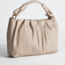 Gathered Leather O-Ring Bag