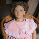 Himstedt Puppe " LONA " eine tolle Puppe - nicht bespielt - nur zur Zierde da .