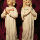 2 ADORABLES FIGURINE PORCELAINE BISCUIT CHERUBIN GARCON & FILLESCHUTZ MARKE CH
