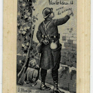 carte Tissée en Soie signée J.Monge  Militaire  Poilu -  nous les aurons