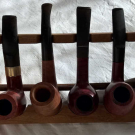 Tabakpfeifen mit Pfeifenständer Hilson, Bari, Danske Club, Butz Choquin