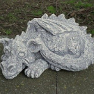 Steinfigur Drache Flokii Frostfest Gartenfigur Deko Steinguss Drachen Wetterfest