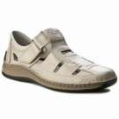 Rieker 05284-60 Beige Gr.43 Herren Leder Halbschuhe Sandalen