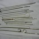 Konvolut von 12 Silberketten + 2 Ringe alle gestempelt 925