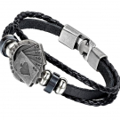 Flongo Herrenarmband Lederarmband