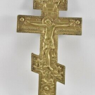 f47d07- Ikonenkreuz, Messing 