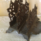 Briefständer Antik Messing Servietten Halter Ornamente  Vintage Ständer Handy 