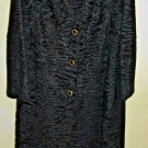 Eleganter Damen-Persianer-Mantel, schwarz, Gr. 38 evtl. 40