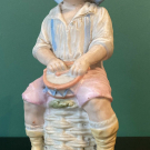 Delightful Antique Victorian Edwardian RARE Gebruder Heubach Bisque Drummer Boy