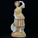 Heubach Figure Lady Holding A Cloth
