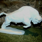 Alte Porzellan- Figur Wallendorf - Stier Weiß Porzellan