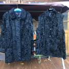 Schöner Echtpelzmantel Und Pelzweste Gr.ca.40 Beide Guter Zustand Schwarz