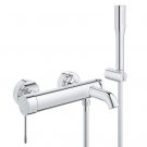 Grohe Essence Einhand-Wannenbatterie, für Wandmontage, mit Brausegarnitur