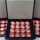 Samlung 48x Gedenkprägung Gedenkmedaille Fußball Weltmeisterschaft WM 2010