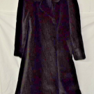 edler WINTERMANTEL aus 75% ALPAKA & 25% MOHAIR Damen Winterjacke Schwarz 126cm